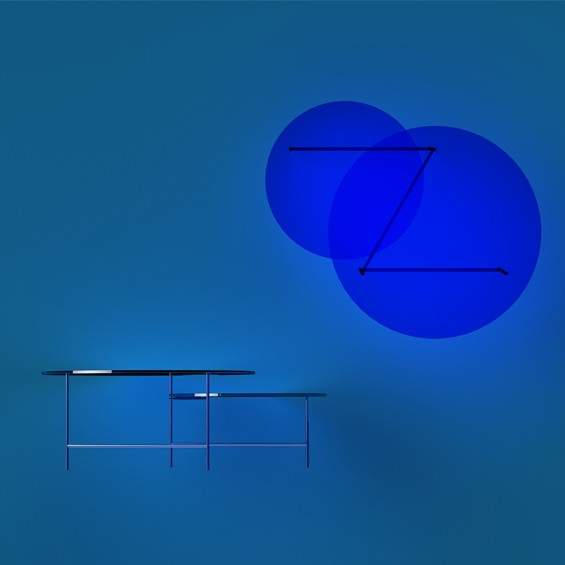 table basse bleue par note design