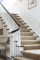moquette d'escalier simple à motif beige pour escalier en bois jonc de mer