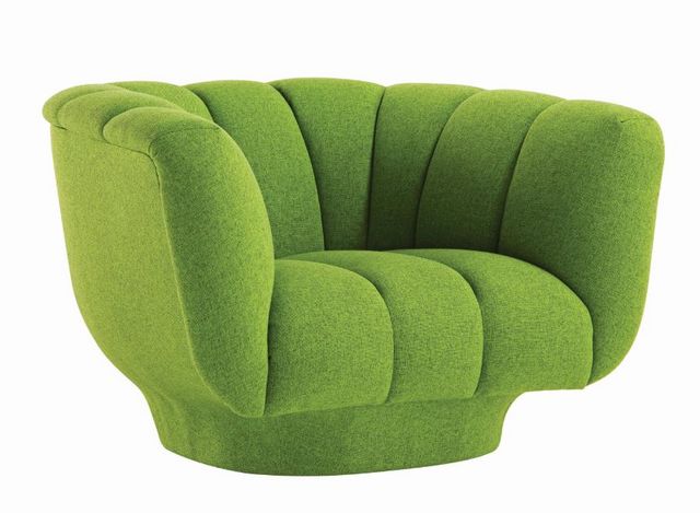 fauteuil fleur vert Odea par Roche Bobois