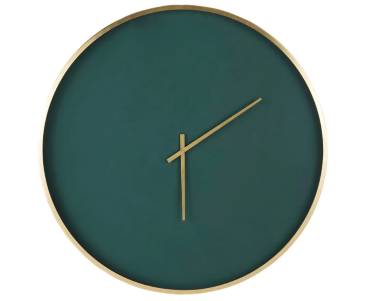Milena D86 Maison du Monde Horloge murale vert et doré