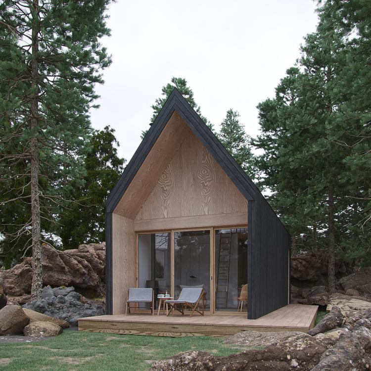 Modern Alpine Cabin extérieur cabane DEN