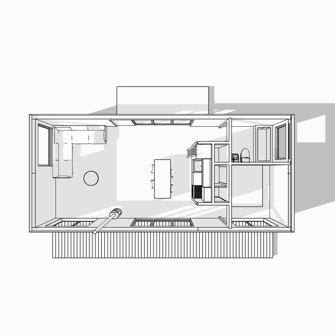Modern Loft Barnhouse plan de la cabane DEN