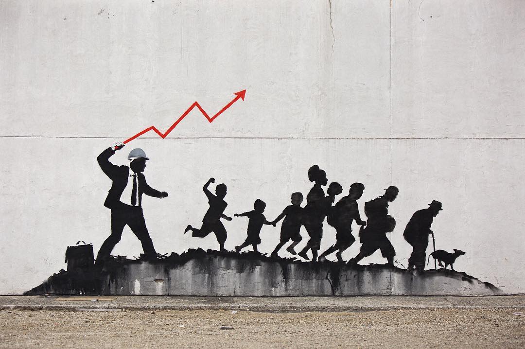 œuvre de banksy pour illustrer l'article